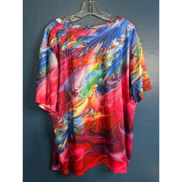 Womens 3-Pack V-Neck Tops 3X, 4X Concepts Polyester Boho & Abstract Patterns - Picture 14 of 15